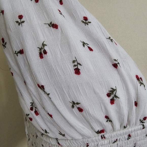 NWT Forever 21 Floral Tie Strap Crop Top - Picture 5 of 8